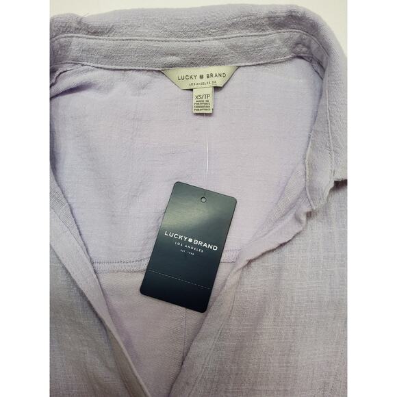 LUCKY BRAND NWT. LILAC COLOR COTTON/MODAL TOP SIZE XS - Picture 4 of 13